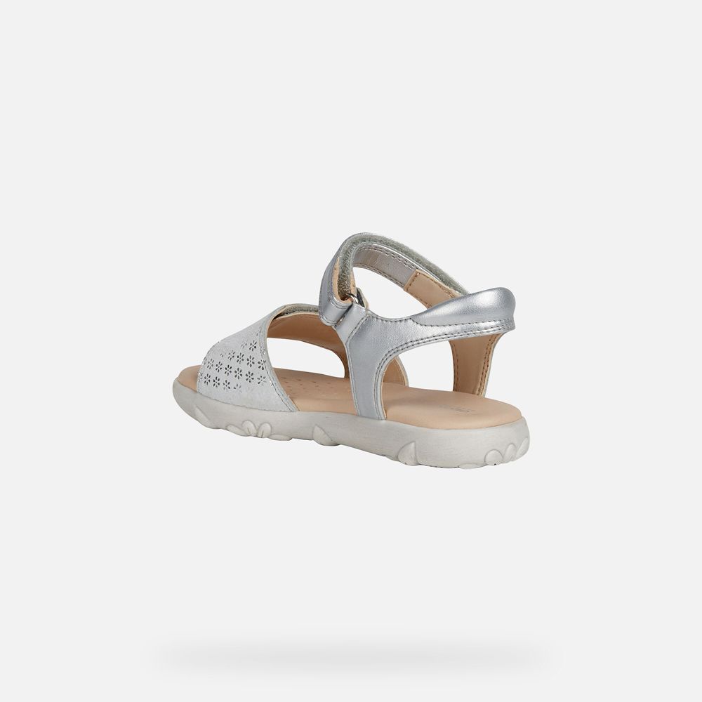 Sandalias Geox Menina Prateadas - Haiti - NMTDK4032